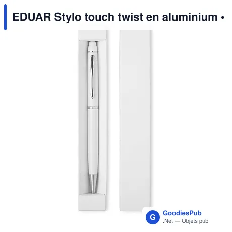 EDUAR Stylo touch twist en aluminium