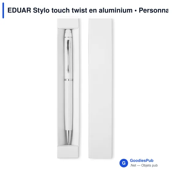 EDUAR Stylo touch twist en aluminium - Image 1