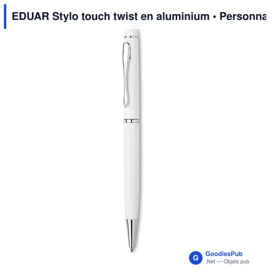 EDUAR Stylo touch twist en aluminium - Image 2