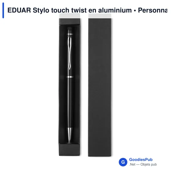 EDUAR Stylo touch twist en aluminium - Image 5