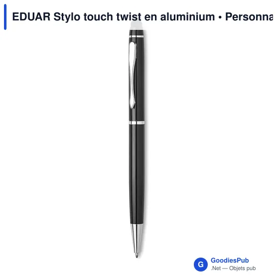 EDUAR Stylo touch twist en aluminium - Image 6