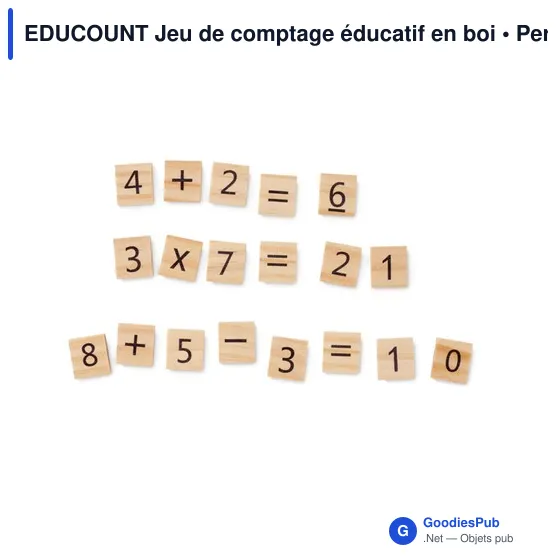 EDUCOUNT Jeu de comptage éducatif en bois - Image 2