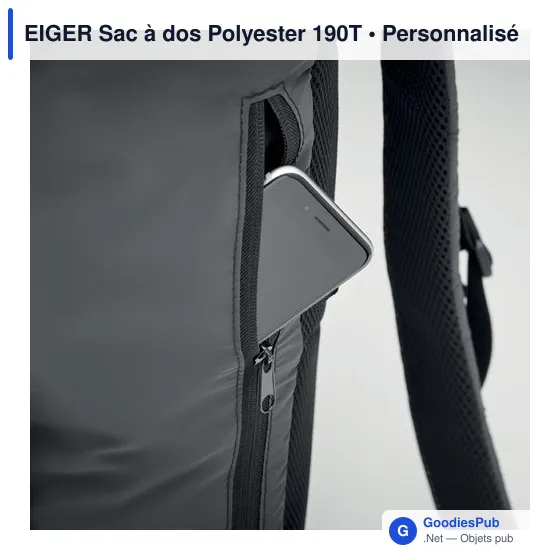 EIGER Sac à dos Polyester 190T - Image 3