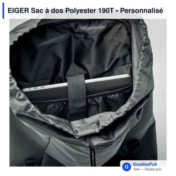 EIGER Sac à dos Polyester 190T - Image 5