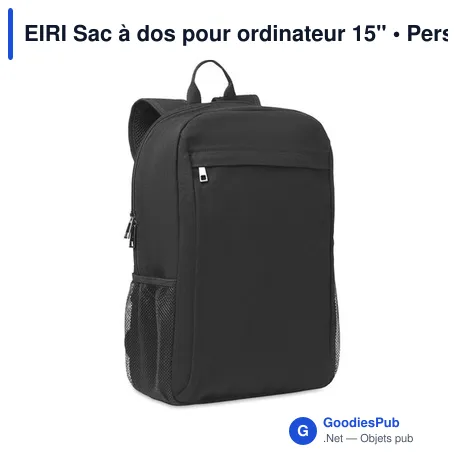 EIRI Sac à dos pour ordinateur 15"