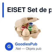 EISET Set de peinture d'oeufs en bois - Miniature 1