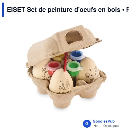 EISET Set de peinture d'oeufs en bois