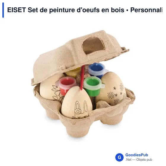 EISET Set de peinture d'oeufs en bois - Image 1