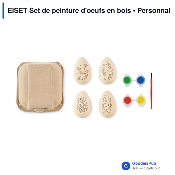 EISET Set de peinture d'oeufs en bois - Image 2