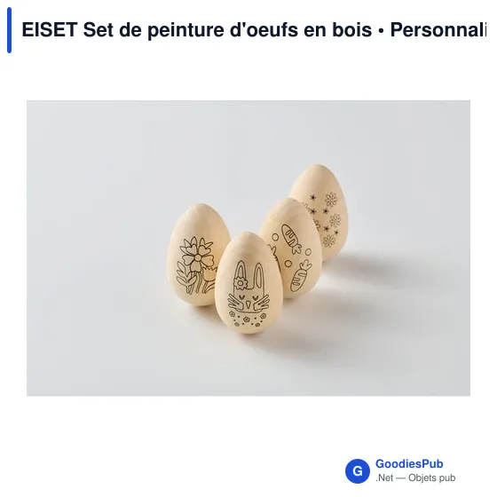 EISET Set de peinture d'oeufs en bois - Image 5