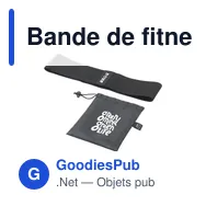 Bande de fitness personnalisable Elastiq Resistance Band avec logo - Miniature 4