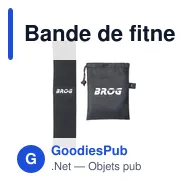 Bande de fitness personnalisable Elastiq Resistance Band avec logo - Miniature 5