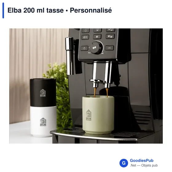 Tasse personnalisable Elba 200 ml avec logo - céramique - Image 2