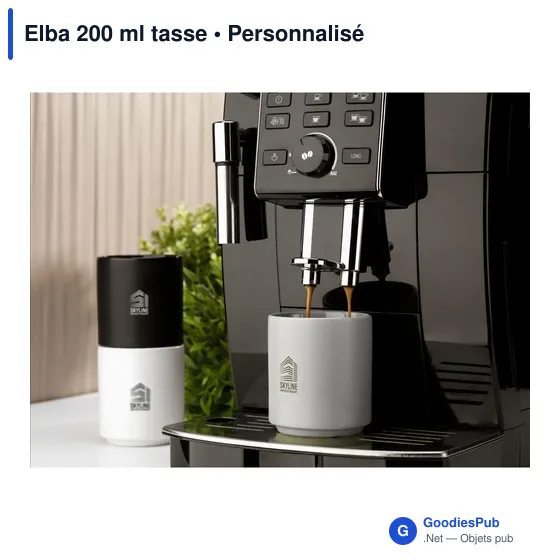 Tasse personnalisable Elba 200 ml avec logo - céramique - Image 12