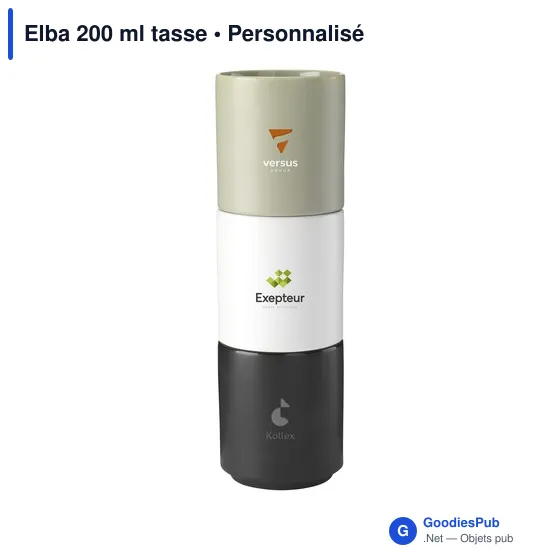Tasse personnalisable Elba 200 ml avec logo - céramique - Image 8
