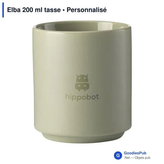 Tasse personnalisable Elba 200 ml avec logo - céramique - Image 9