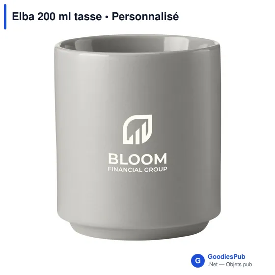 Tasse personnalisable Elba 200 ml avec logo - céramique - Image 10