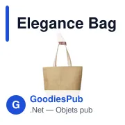 Sac de courses personnalisable Elegance Bag avec logo - Miniature 2