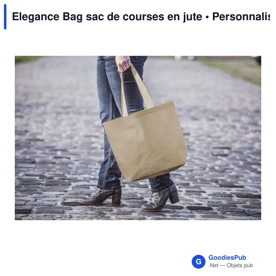 Sac de courses personnalisable Elegance Bag avec logo - Image 3