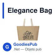Sac de courses personnalisable Elegance Bag avec logo - Miniature 6