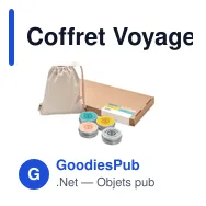 Coffret Voyage Vegan Unisexe personnalisable avec logo - Miniature 1