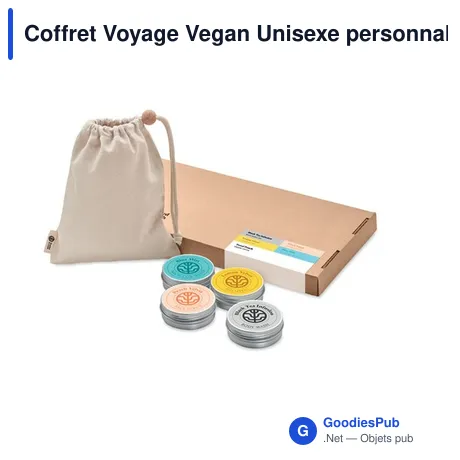 Coffret Voyage Vegan Unisexe personnalisable avec logo