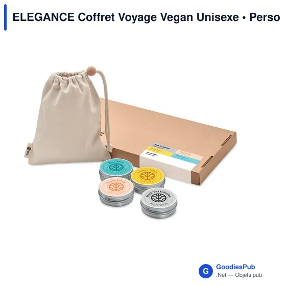 Coffret Voyage Vegan Unisexe personnalisable avec logo - Image 1