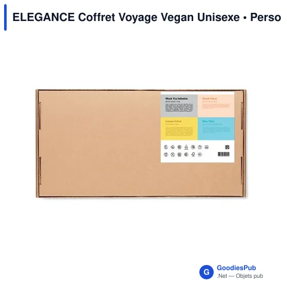 Coffret Voyage Vegan Unisexe personnalisable avec logo - Image 2