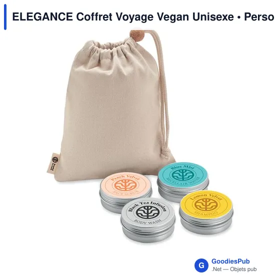 Coffret Voyage Vegan Unisexe personnalisable avec logo - Image 3