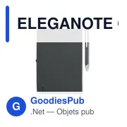 ELEGANOTE Carnet en cuir recyclé et stylo - Miniature 2