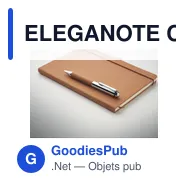 ELEGANOTE Carnet en cuir recyclé et stylo - Miniature 11