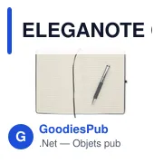 ELEGANOTE Carnet en cuir recyclé et stylo - Miniature 3