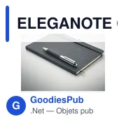 ELEGANOTE Carnet en cuir recyclé et stylo - Miniature 4