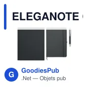 ELEGANOTE Carnet en cuir recyclé et stylo - Miniature 5