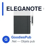 ELEGANOTE Carnet en cuir recyclé et stylo - Miniature 6