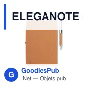 ELEGANOTE Carnet en cuir recyclé et stylo - Miniature 8