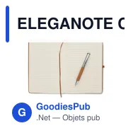 ELEGANOTE Carnet en cuir recyclé et stylo - Miniature 9