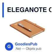 ELEGANOTE Carnet en cuir recyclé et stylo - Miniature 10