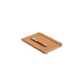 Variante beige - ELEGANOTE Carnet en cuir recyclé et stylo