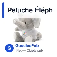Peluche Éléphant personnalisable avec logo - Samson - Miniature 1