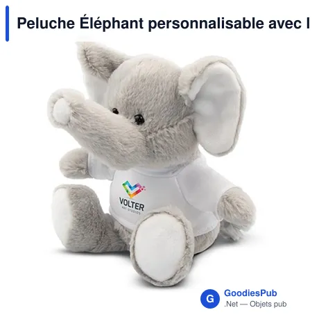 Peluche Éléphant personnalisable avec logo - Samson