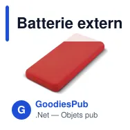 Batterie externe personnalisable 10000 mAh en ABS avec logo - Elite - Miniature 2