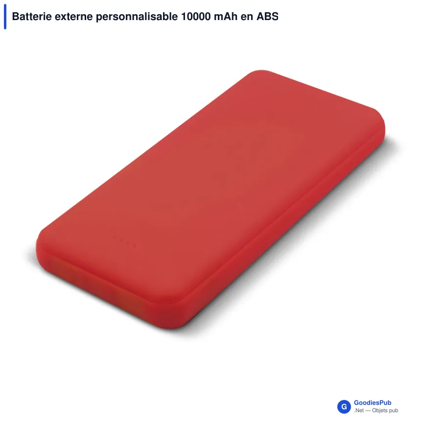 Batterie externe personnalisable 10000 mAh en ABS avec logo - Elite - Image 2