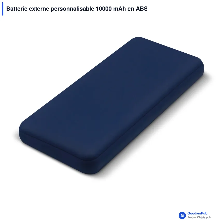 Batterie externe personnalisable 10000 mAh en ABS avec logo - Elite - Image 3