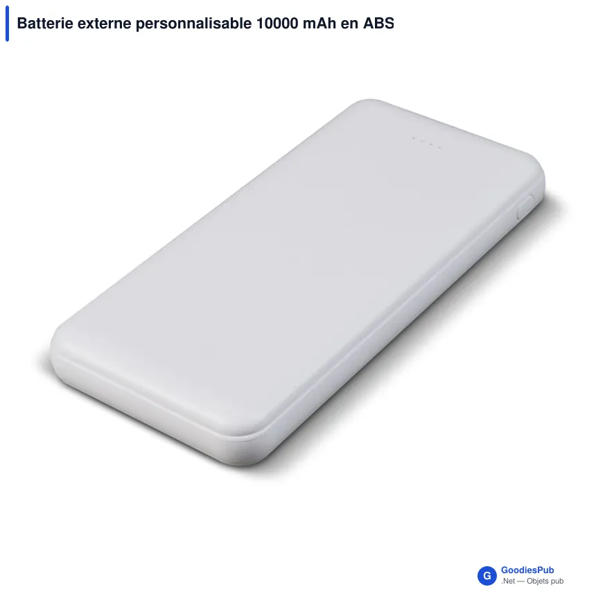 Batterie externe personnalisable 10000 mAh en ABS avec logo - Elite - Image 4