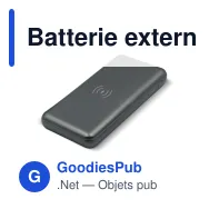 Batterie externe personnalisable avec chargeur sans fil 8000 mAh et logo - Elite - Miniature 2