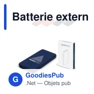 Batterie externe personnalisable soft touch 8000 mAh avec logo - Elite - Miniature 1