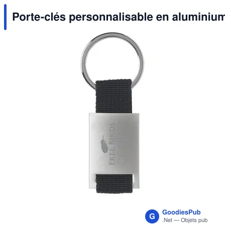Porte-clés personnalisable en aluminium avec logo - Eloy
