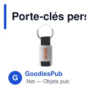 Porte-clés personnalisable en aluminium avec logo - Eloy - Miniature 2
