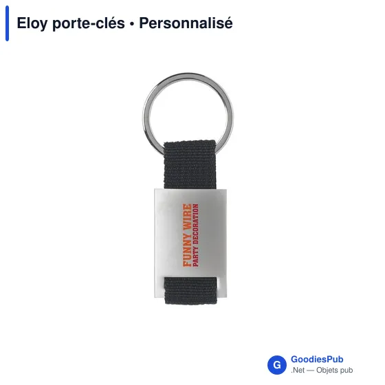 Porte-clés personnalisable en aluminium avec logo - Eloy - Image 2